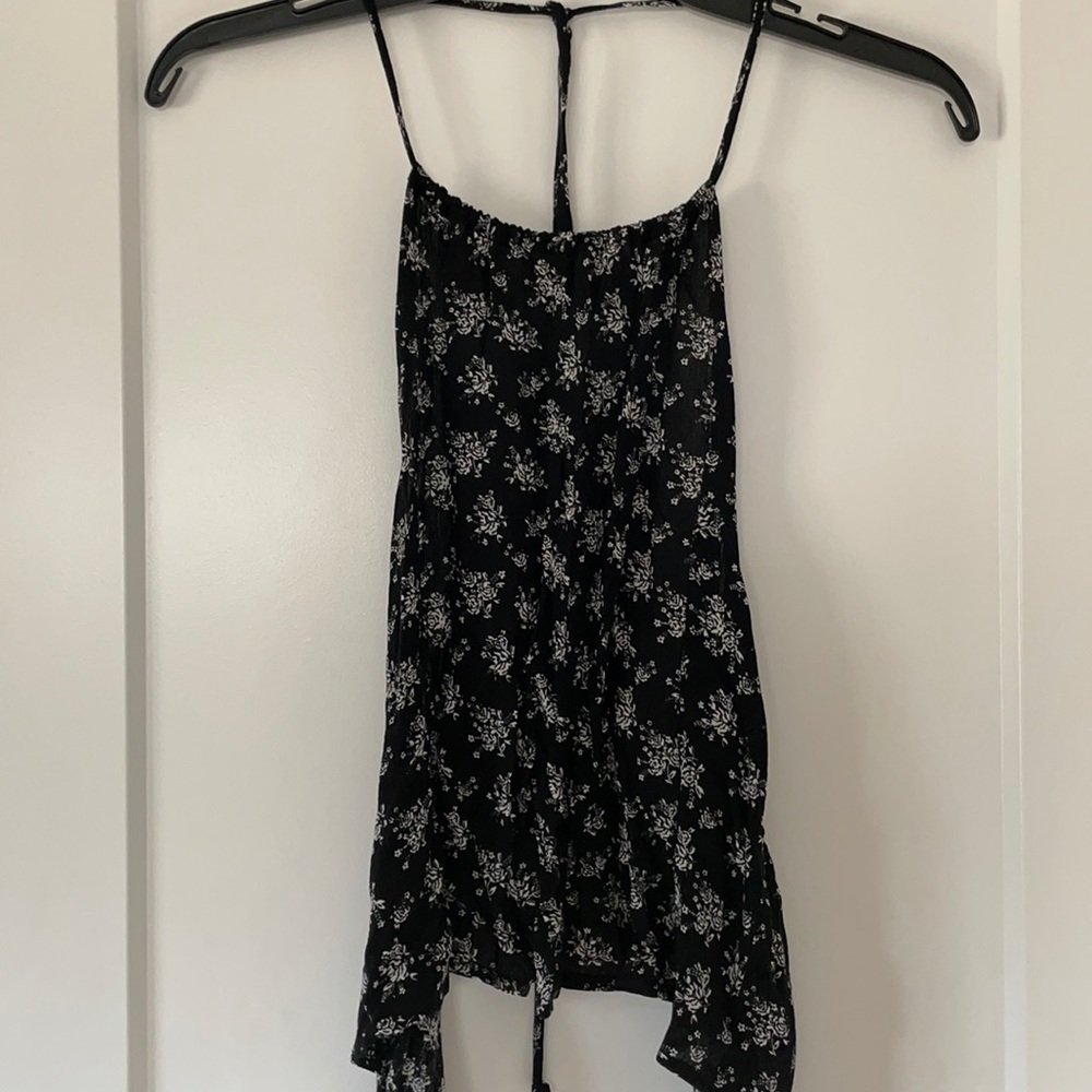 BLUE LIFE HALTER CROP TOP